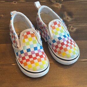 Vans Multicolor Checkered Kids Slip-On Sneakers